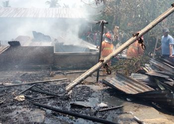 Tiga Unit Rumah Musnah Dilahap Sijago Merah di Sahkuda Bayu
