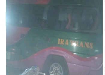 Becak Motor Ditabrak Bus IRA TRANS