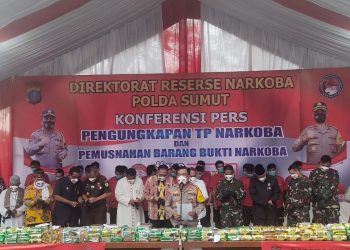 Kapolda Sumut Musnahkan Barang Bukti Narkotika