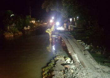 Kesal Tak Kunjung Diperbaiki, Warga Tanam Pohon Pisang Di Jalan Rusak