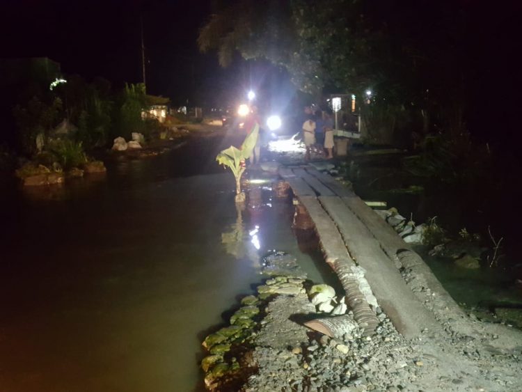 Kesal Tak Kunjung Diperbaiki, Warga Tanam Pohon Pisang Di Jalan Rusak