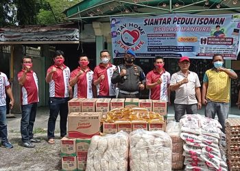 FORDA UKM Siantar-Simalungun berikan Bantuan ke Posko Satgas Copid 19, Perduli Isomann