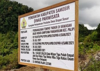 Penyambungan Wiremesh di Proyek Tempat Parkir Sampuran Pangaribuan Diduga Tidak Standar