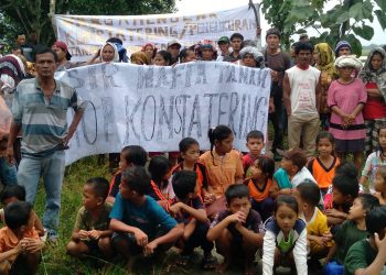 Warga Panambean Tolak Konstatering PN Simalungun