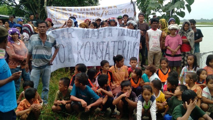 Warga Panambean Tolak Konstatering PN Simalungun