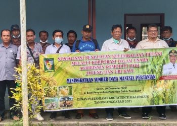 Distan Kabupaten Simalungun Gelar Sosialisasi Penguatan Kelembagaan Petani di Kecamatan Dolok Panribuan