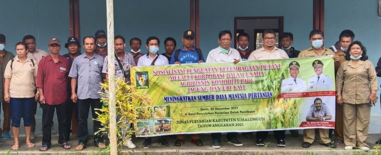 Distan Kabupaten Simalungun Gelar Sosialisasi Penguatan Kelembagaan Petani di Kecamatan Dolok Panribuan
