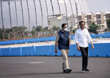 Presiden Joko widodo Disopiri Anies Tinjau pembuatan sirkuit Formula E