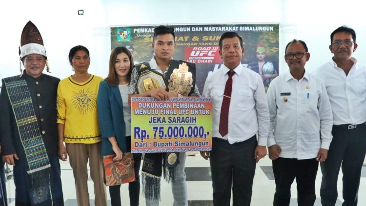 FINALUS UFC JEKA ASPARIDO SARAGIH DISAMBUT BUPATI SIMALUNGUN.