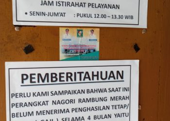 APARAT NAGORI (DESA) , EMPAT BULAN TAK GAJIAN DI KABUPATEN SIMALUNGUN.