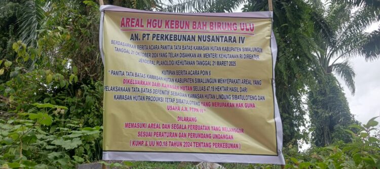 PTPN IV, MELANGGAR HUKUM. TANCAPKAN PLANG KEPEMILIKAN DI LAHAN YANG BUKAN MILIKNYA.K